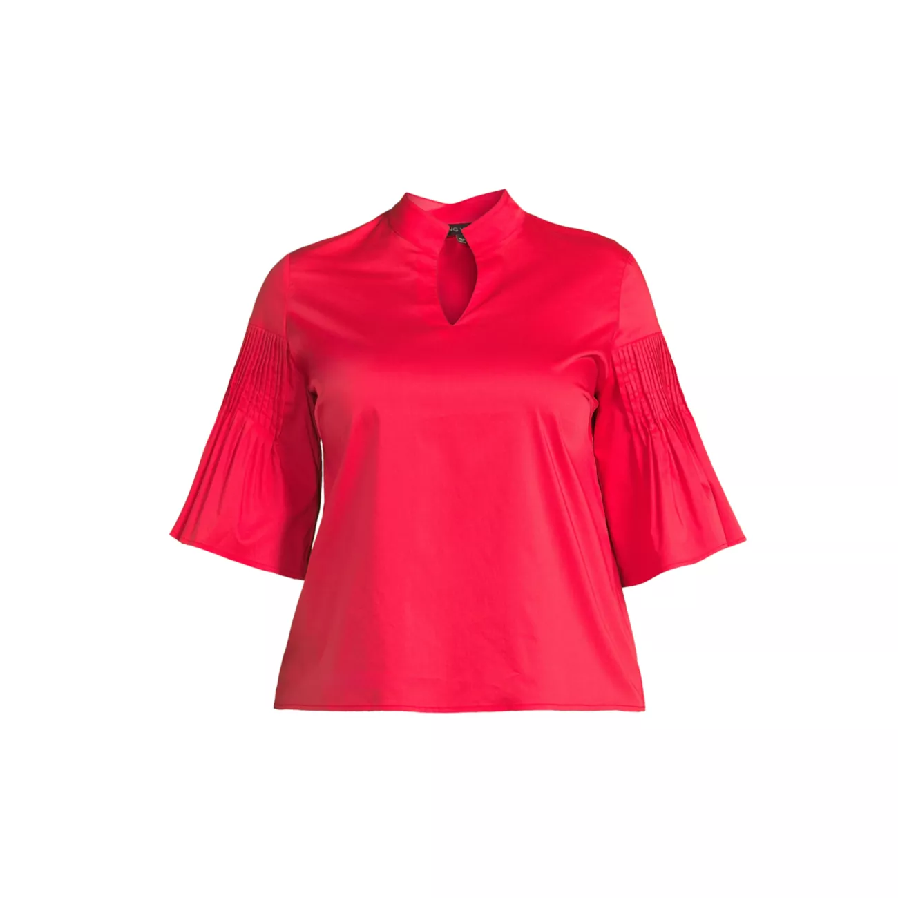 Crepe Pintuck-Sleeve Blouse Ming Wang