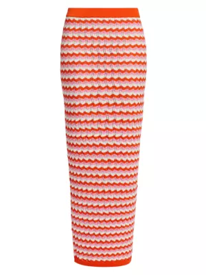 Wilkins Striped Knit Maxi Skirt Ronny Kobo