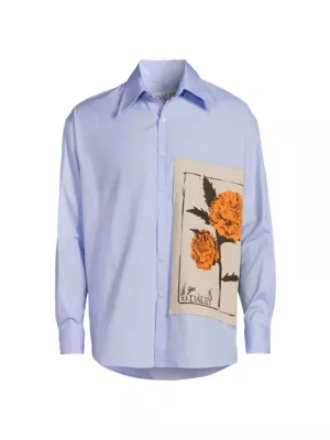 Merry Ment Marigold Patch Cotton Shirt S.S. Daley