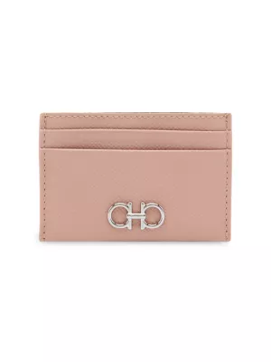 Gancini Leather Card Case Ferragamo