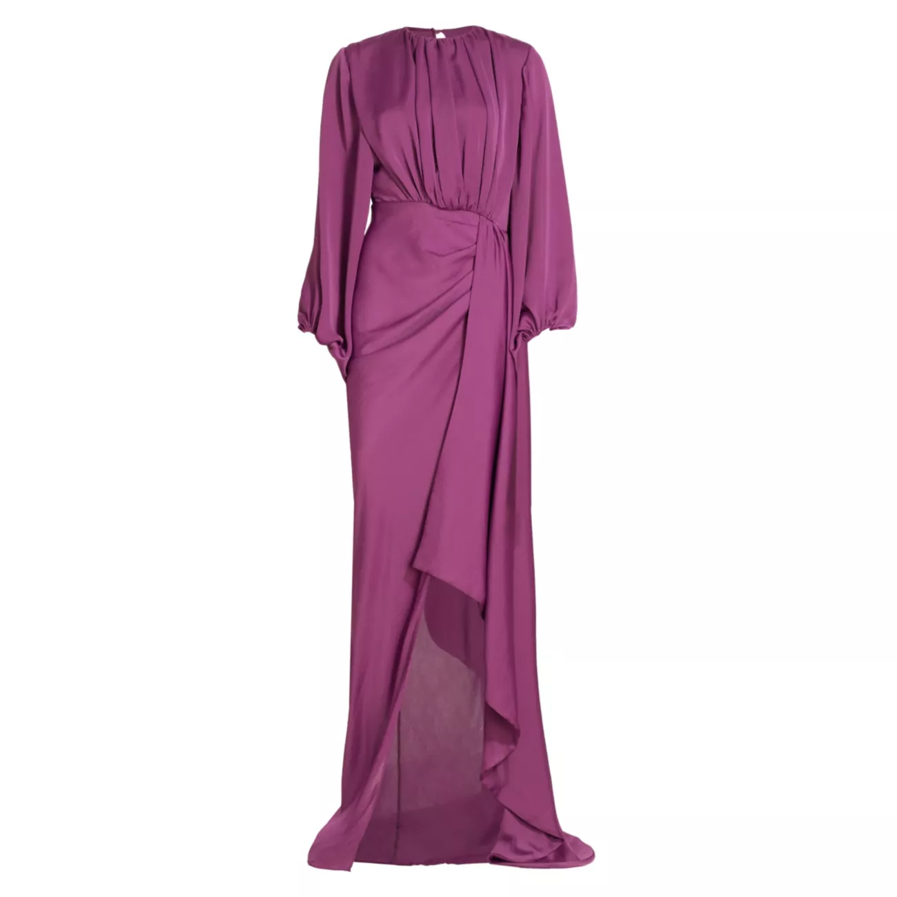 Eden Draped Long-Sleeve Gown MICHAEL COSTELLO COLLECTION