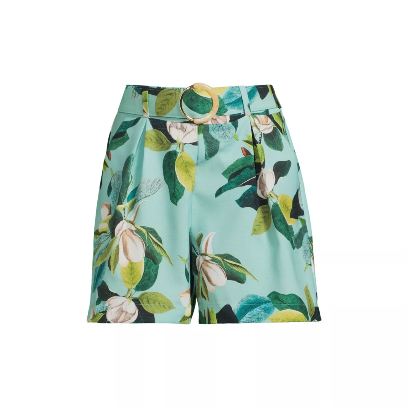Magnolia Floral Belted Shorts PatBO