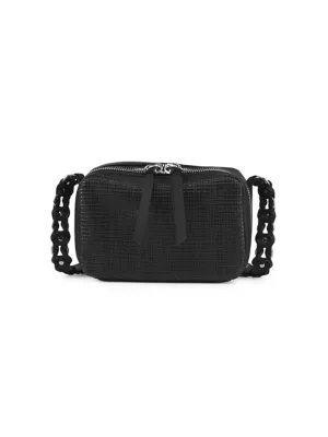 Cami Leather-Trimmed Woven Camera Bag Rag & Bone