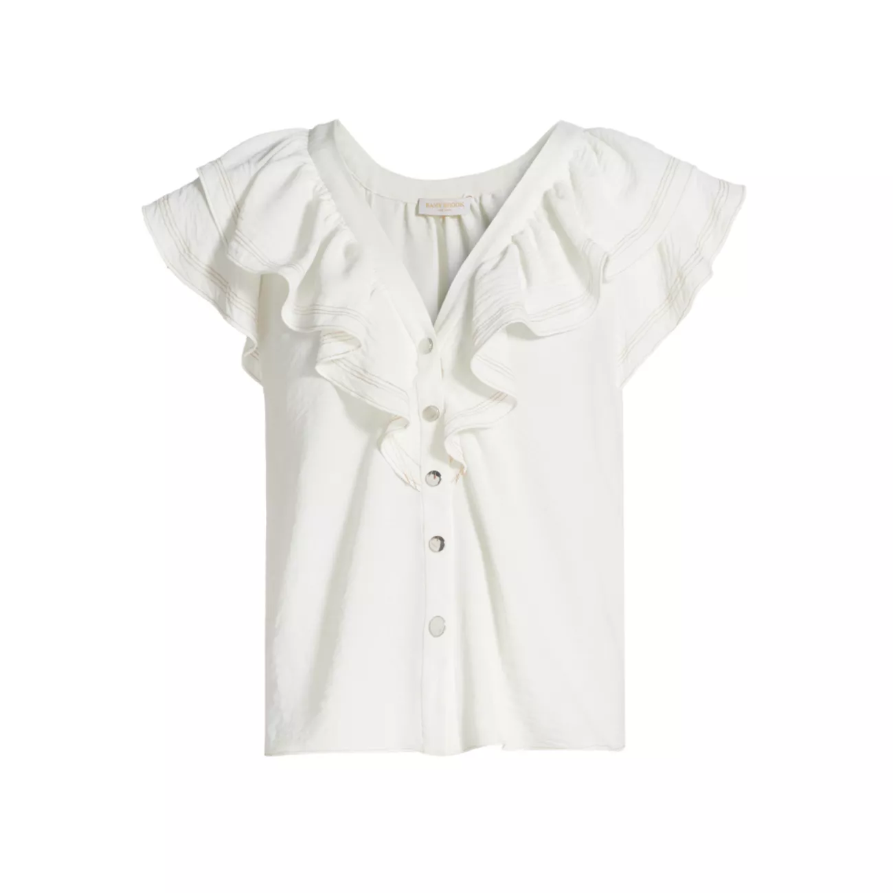 Lettie Ruffled V-Neck Top Ramy Brook