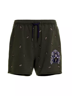 Returning To The Roots Cece Cipres Embroidered Shorts Agua Bendita