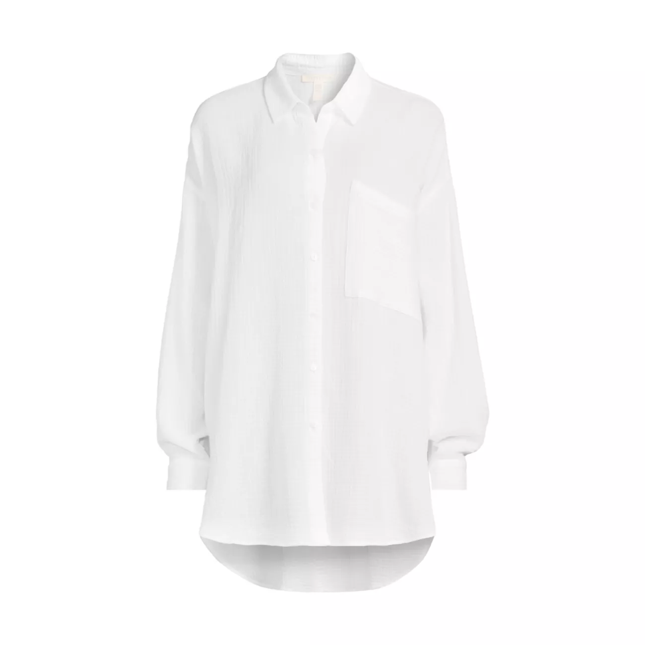 Gauze Cotton Oversized Shirt Eileen Fisher