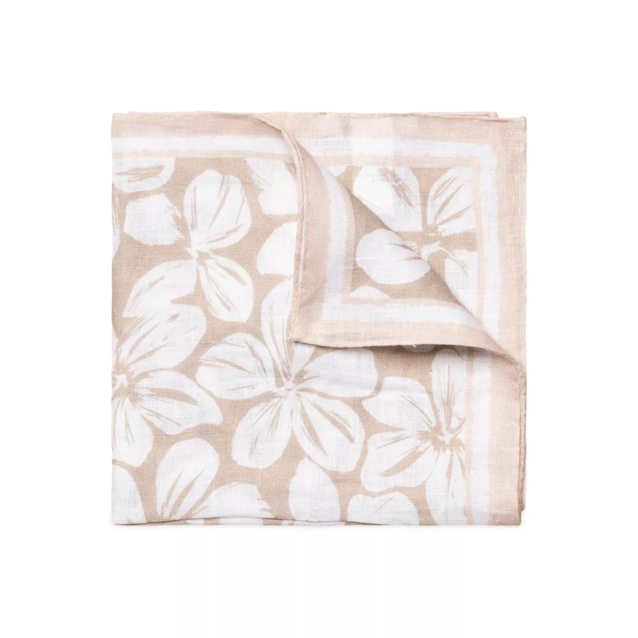 Floral Linen Pocket Square Eton