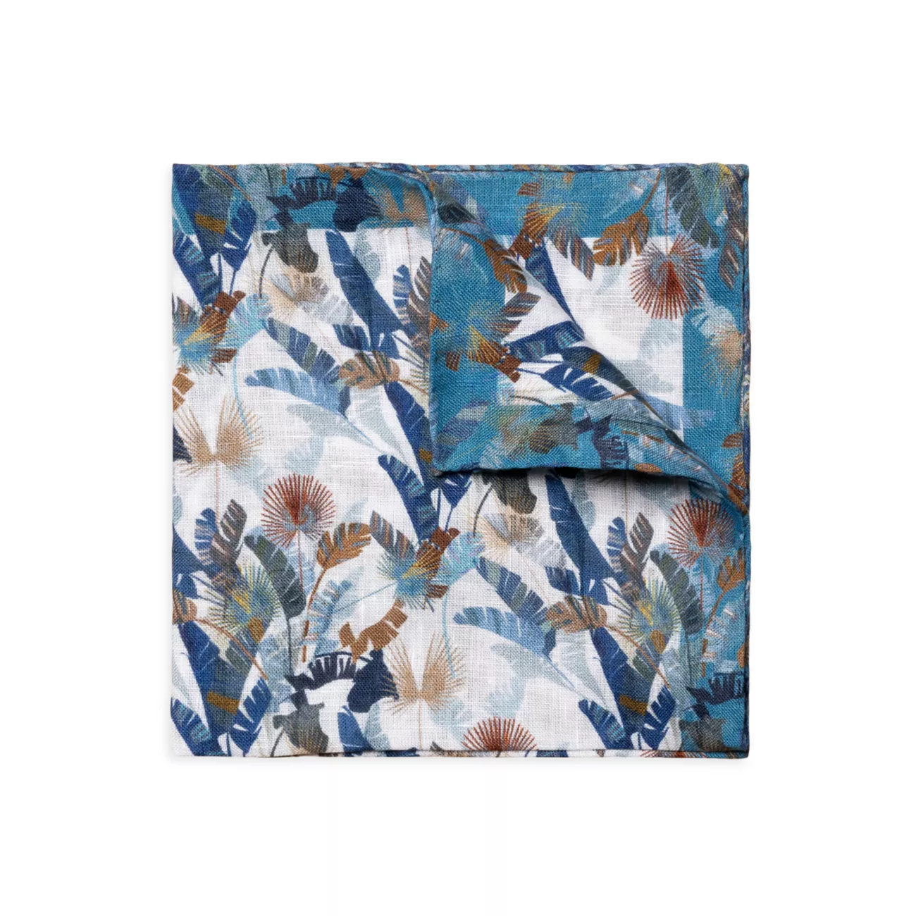 Floral Linen Pocket Square Eton