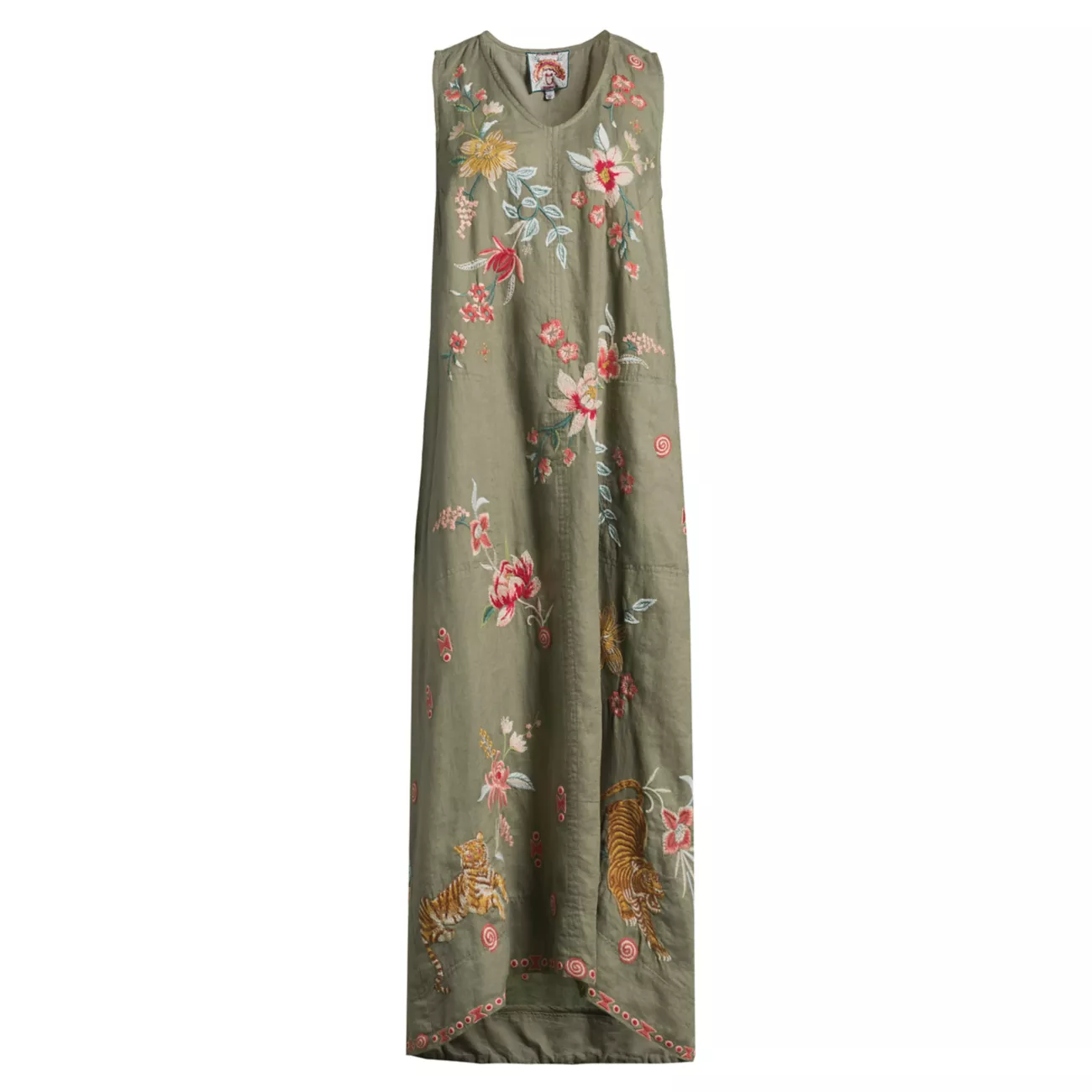 Andrean Floral Linen Tank Dress Johnny Was