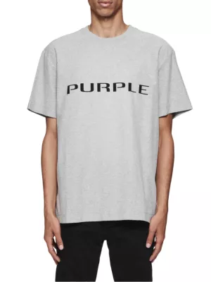 Logo Jersey Crewneck T-Shirt Purple