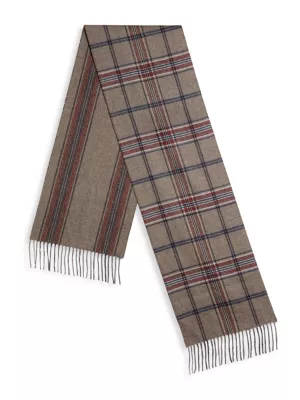 COLLECTION Plaid Silk-Cashmere Scarf Saks Fifth Avenue