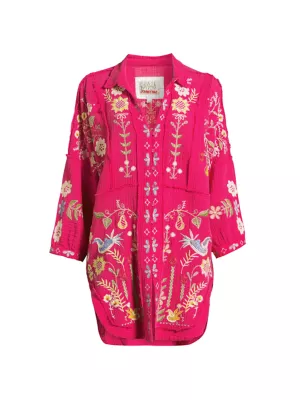 Felicity Embroidered Cotton Tunic Johnny Was