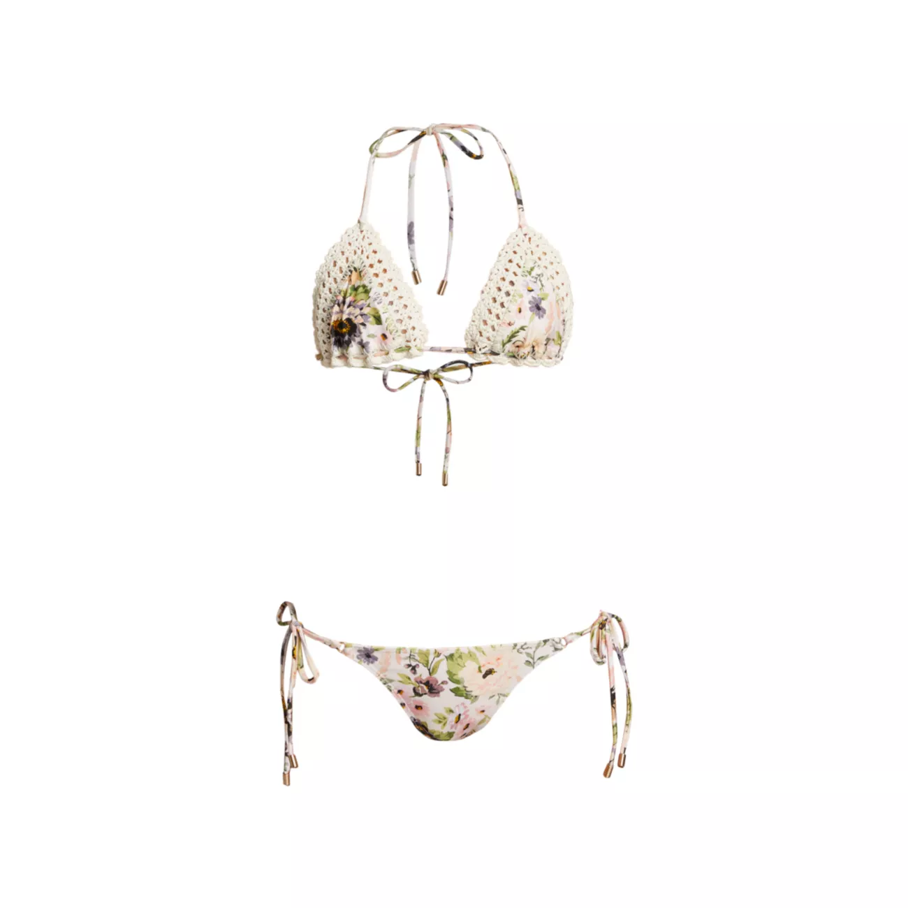 Halliday Crocheted Triangle Bikini Set ZIMMERMANN