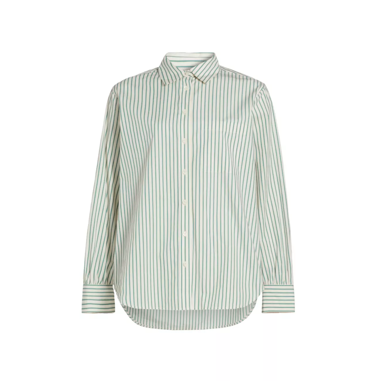 Borrowed Stripe Cotton Oversized Shirt FRAME