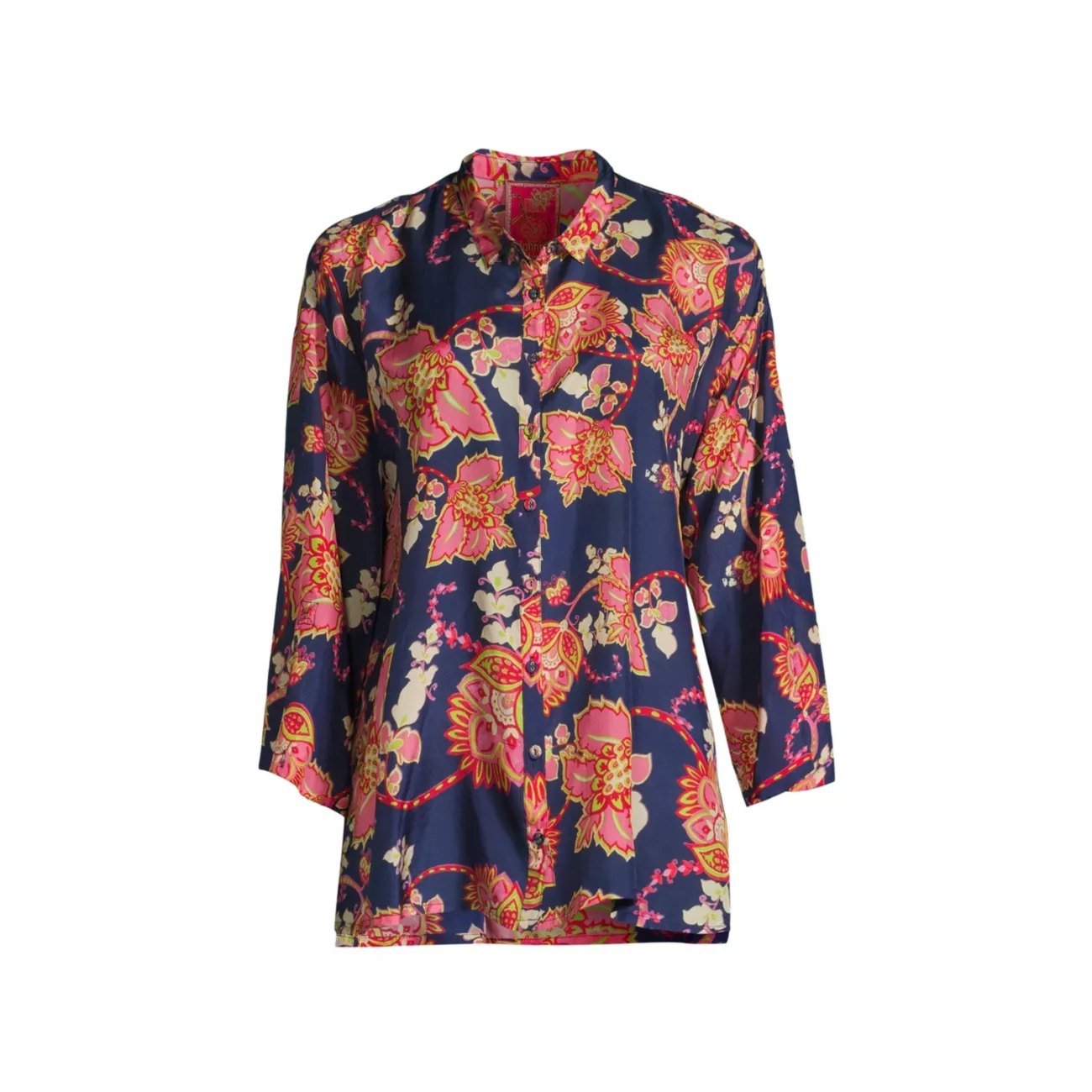 Montreux Floral Silk Blouse Johnny Was