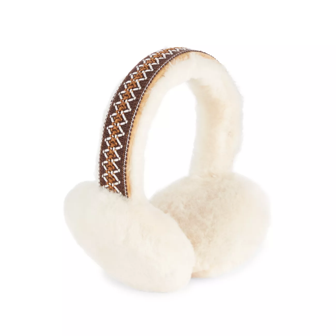 Leather-Trimmed Shearling Earmuffs UGG