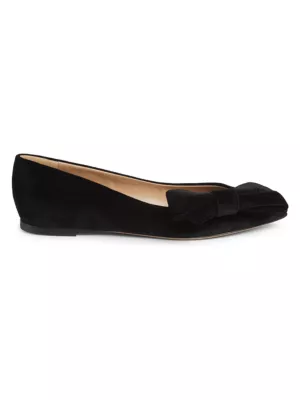 Thea Velvet Bow Flats Chloe