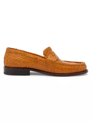 Loom Leather Moccasin Loafers Marni