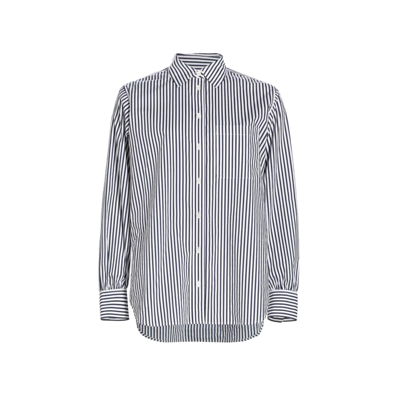 Striped Cotton Oversized Pocket Shirt FRAME