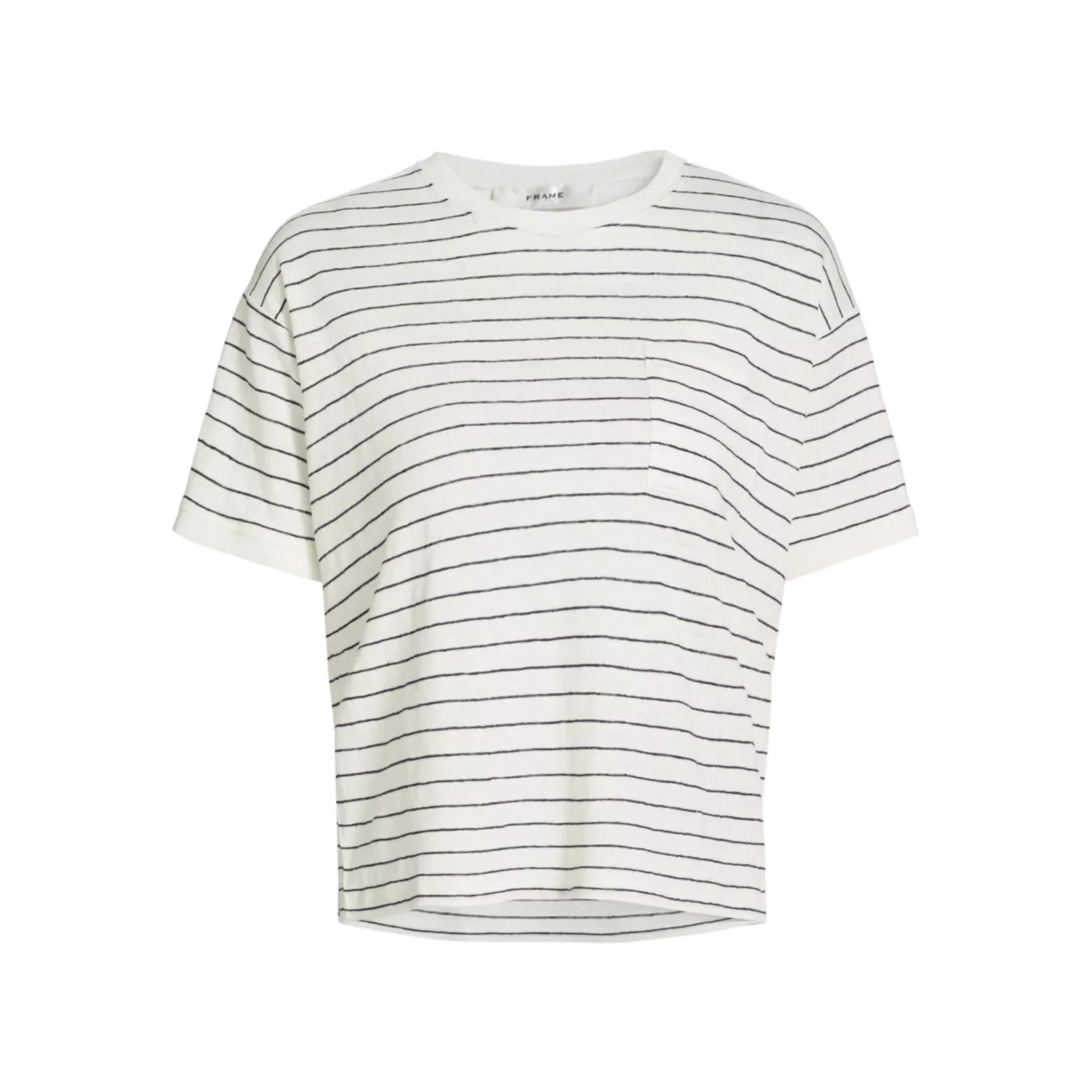 Striped Pocket Crewneck T-Shirt FRAME