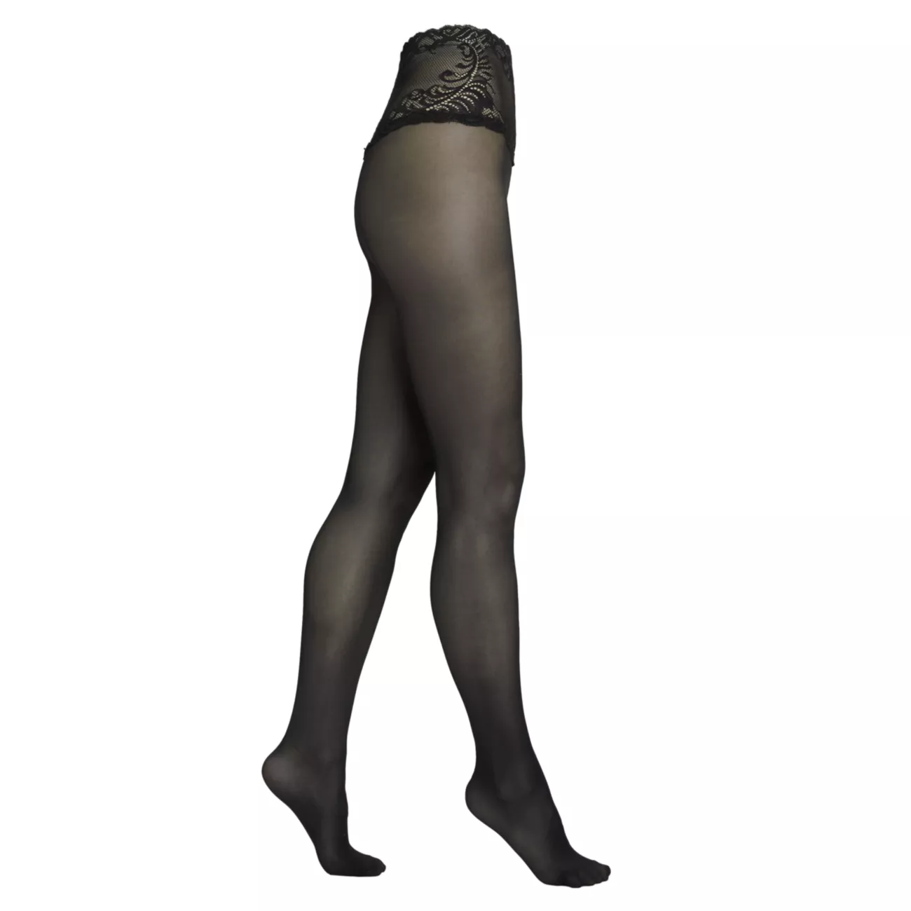 Feather-Lace Tights Natori