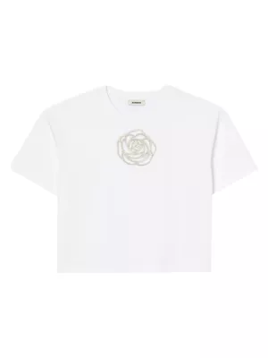 Rhinestone Rose T-Shirt Sandro