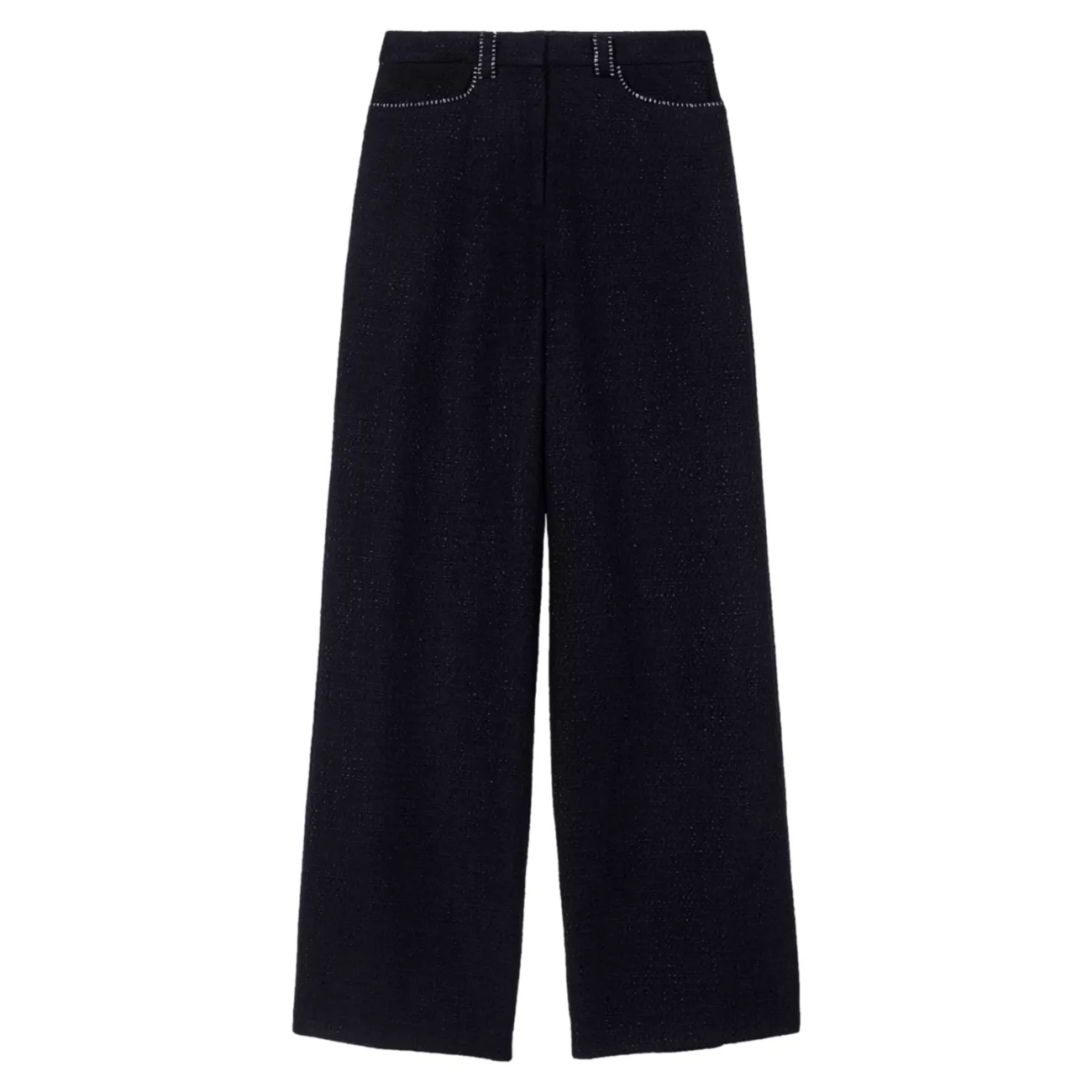 Wide-Leg Tweed Trousers Maje