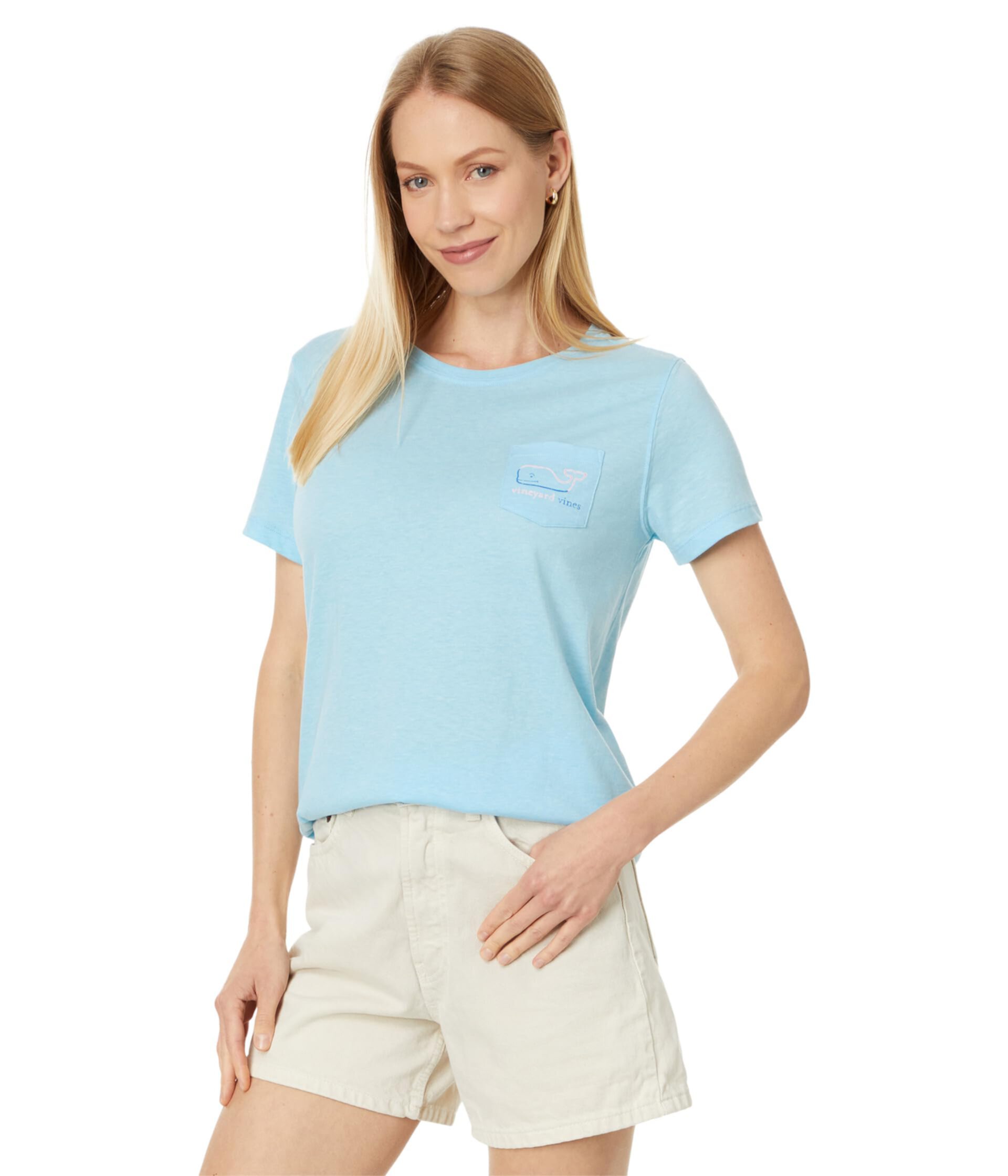 Футболка Vineyard Vines Burgee Whale SS из 50% хлопка и 50% полиэстера Vineyard Vines