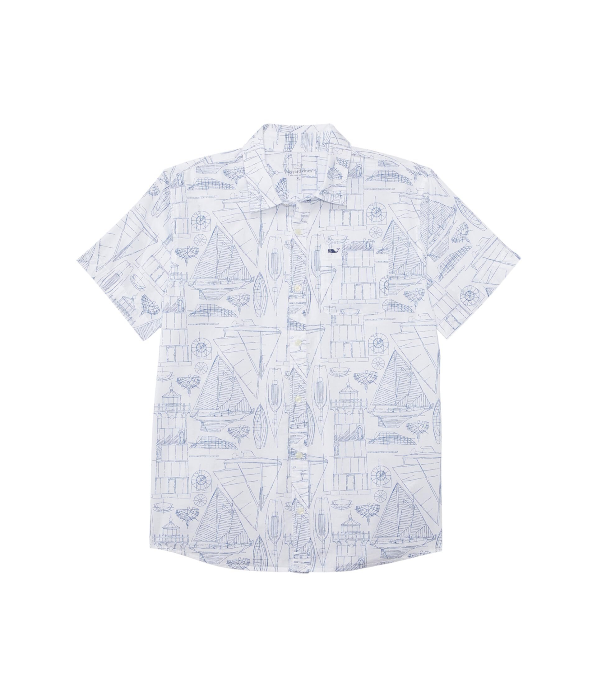 Рубашка Vineyard Vines Kids Для мальчиков Madras Short Sleeve Shirt Vineyard Vines Kids