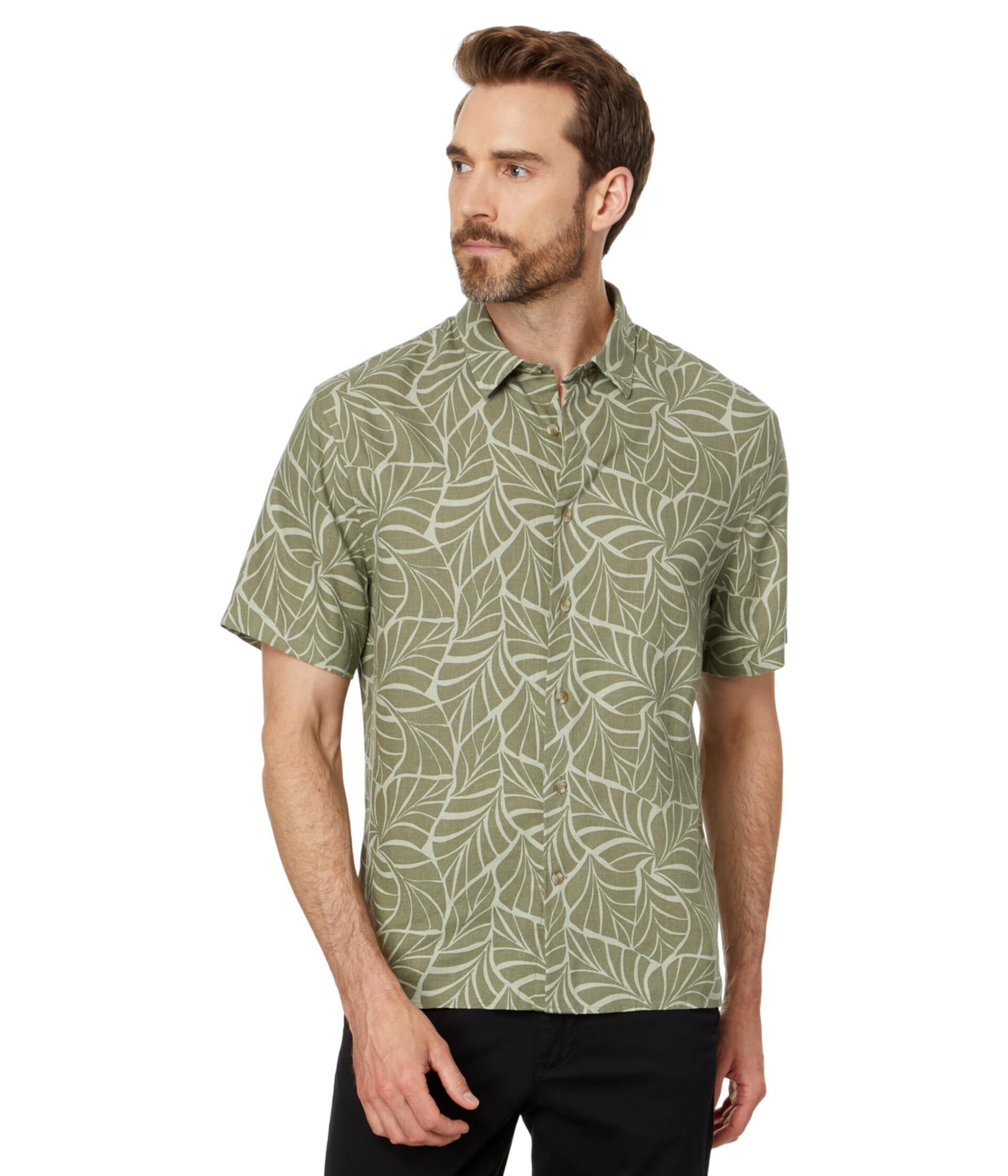 Мужская Повседневная рубашка Vince Knotted Leaves Short Sleeve Vince