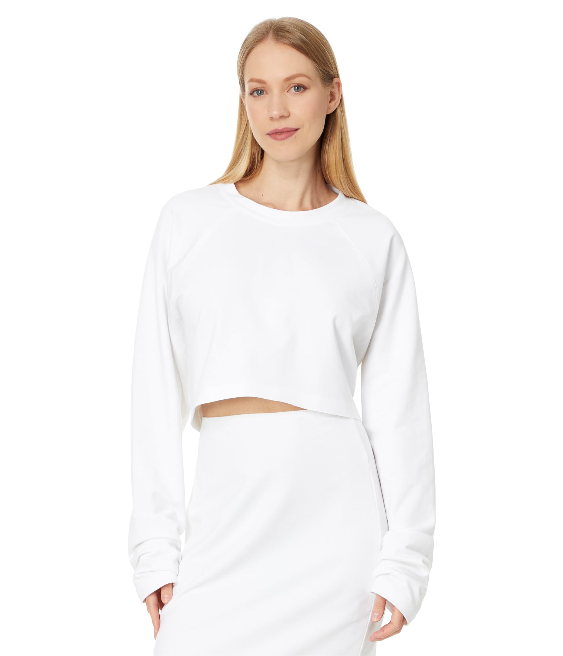 Женская Блузка Norma Kamali Oversized Raglan Sleeve Cropped Top Norma Kamali