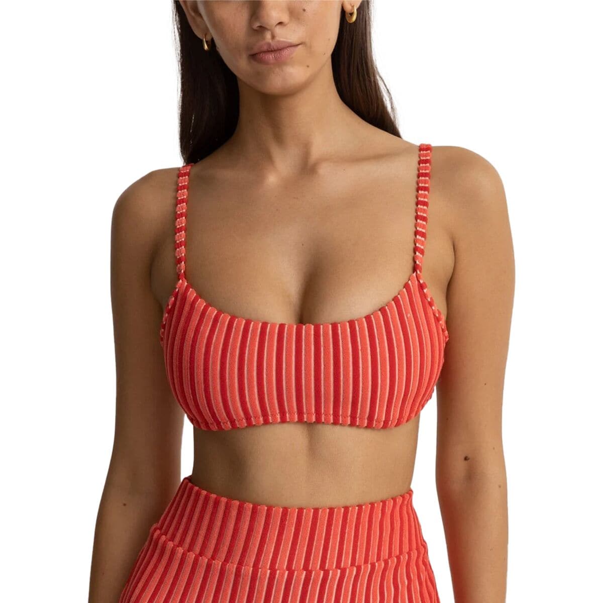 Terry Sands Stripe Crop Bikini Top RHYTHM