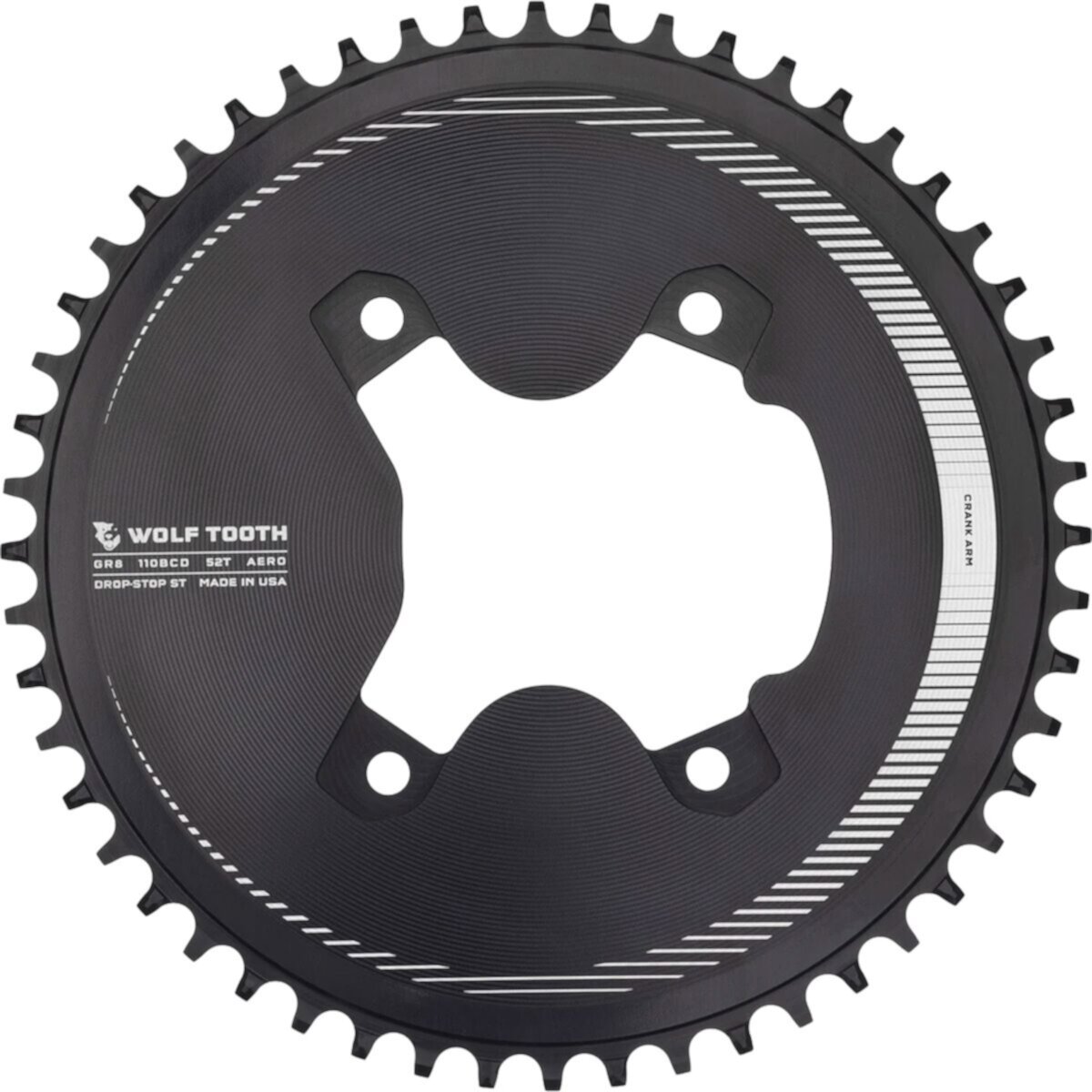 Звезда Wolf Tooth Components Drop Stop Asymmetric 4-Bolt GRX Aero Wolf Tooth Components