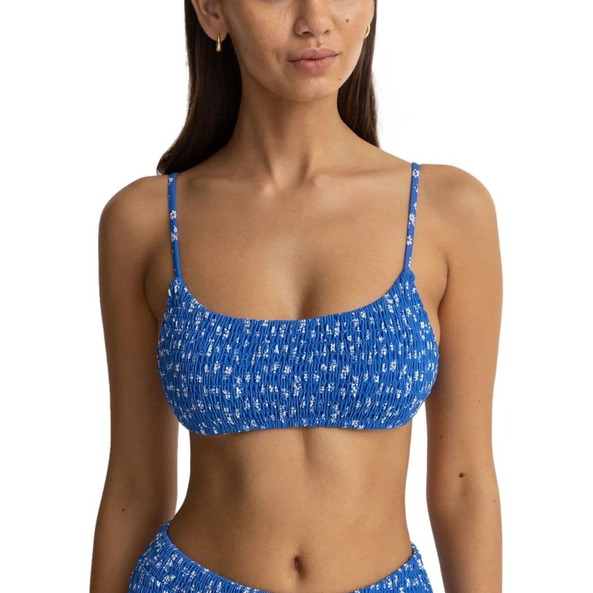 Elodie Floral Smocked Crop Bikini Top RHYTHM