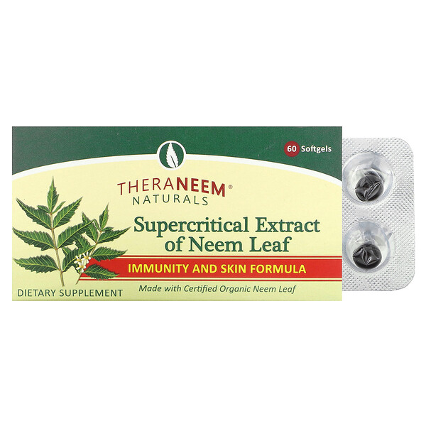 TheraNeem Naturals, Supercritical Extract of Neem Leaf, 60 Softgels (Мягкие капсулы) Organix South