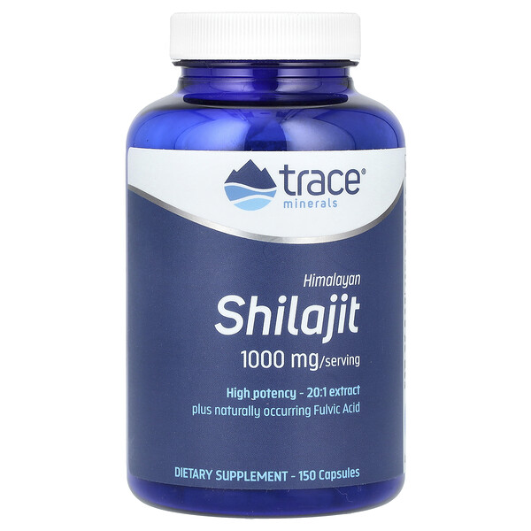 Himalayan Shilajit, High Potency, 1,000 mg, 150 Capsules (500 mg per Capsule) Trace Minerals Research
