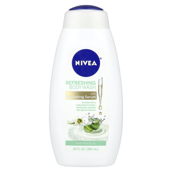 Refreshing Body Wash, Fresh Aloe & Lily,  20 fl oz (591 ml) Nivea