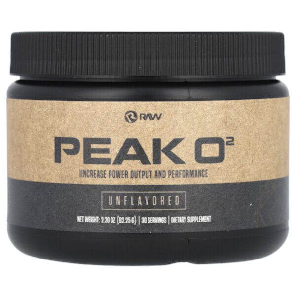 Peak O2, Unflavored, 2.2 oz (62.25 g) Raw Nutrition