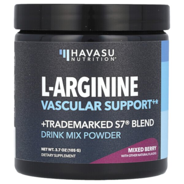 L-Arginine, Vascular Support, Mixed Berry, 3.7 oz (105 g) Havasu Nutrition