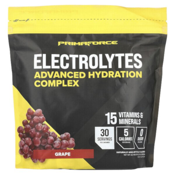 Electrolytes, Advanced Hydration Complex, Grape, 30 Packets, 0.2 oz (5.8 g) Each Primaforce