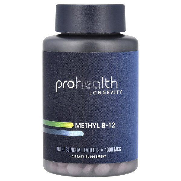 Methyl B-12, 1,000 mcg, 60 Sublingual Tablets ProHealth Longevity