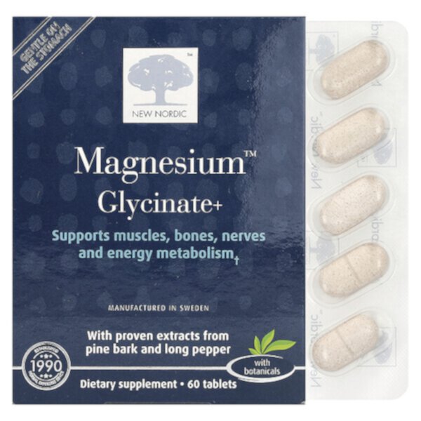 Magnesium™ Glycinate+, 60 Tablets New Nordic