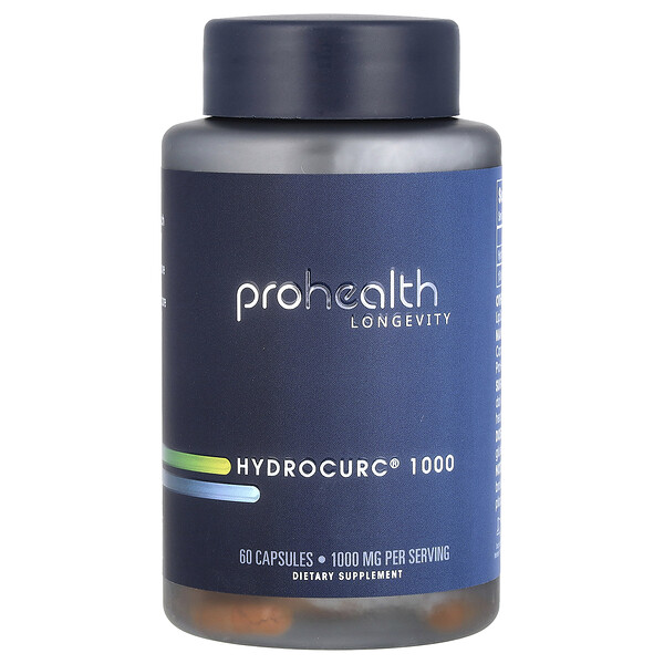 Hydrocurc® 1000, 1,000 mg, 60 Capsules (500 mg Per Capsule) ProHealth Longevity