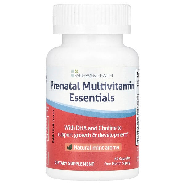 Prenatal Multivitamin Essentials, Natural Mint, 60 Capsules Fairhaven Health