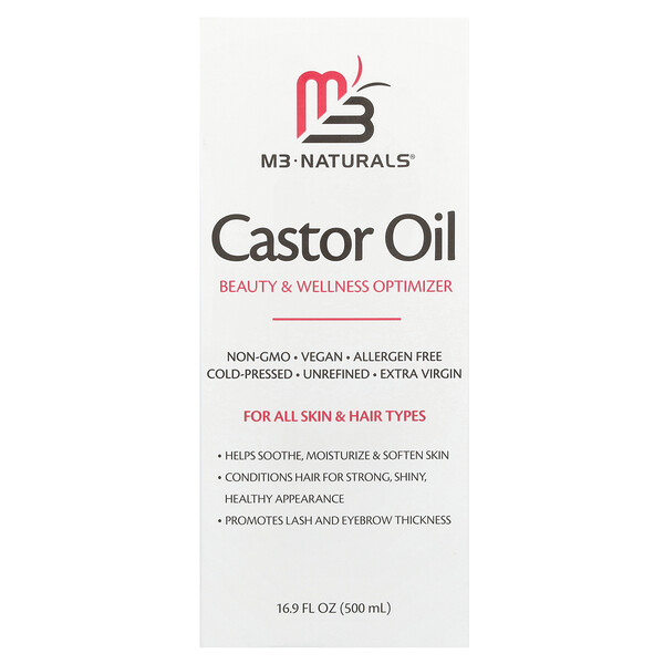 Castor Oil, For All Skin & Hair Types , 16.9 fl oz (500 ml) M3 Naturals