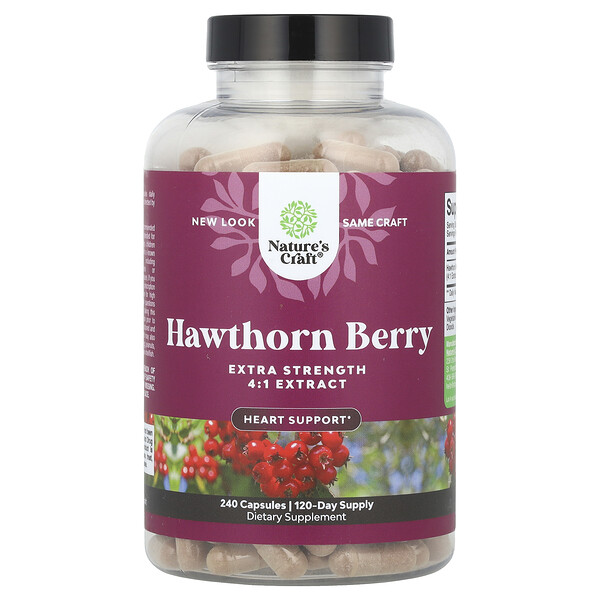 Hawthorn Berry, 240 Capsules Nature's Craft