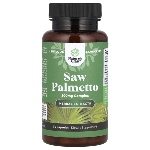 Saw Palmetto, 500 mg, 30 Capsules (Капсулы) Nature's Craft