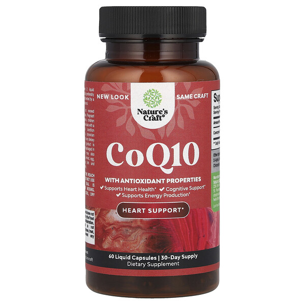 CoQ10, 60 Liquid Capsules Nature's Craft
