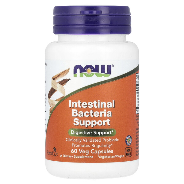 Intestinal Bacteria Support, 60 Veg Capsules NOW Foods