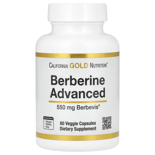 Berberine Advanced, Berbevis Phytosome, 550 mg, 60 Veggie Capsules California Gold Nutrition